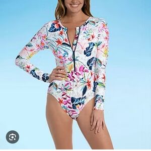 Mynah Exotic Floral One Piece Swimsuit SZ.S NWT